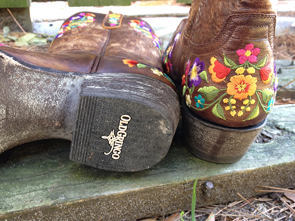 flower embroidered cowboy boots